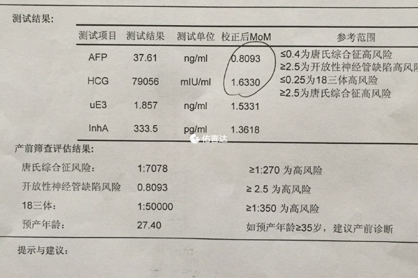 唐筛结果不能看男女